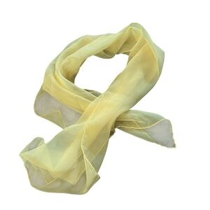 Elegant Yellow Sheer Scarf